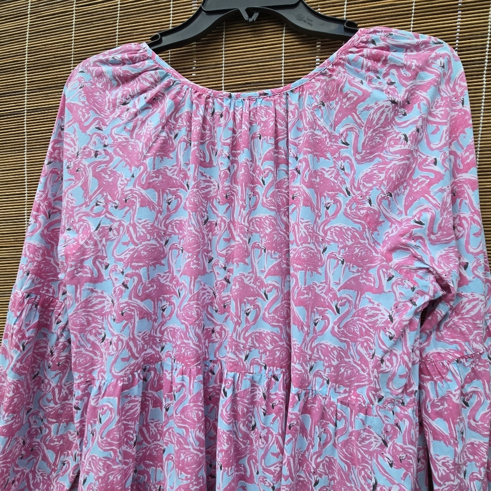 Let's Flamingle Dress By Simply Southern Cotton Small - Picture 10 of 10
